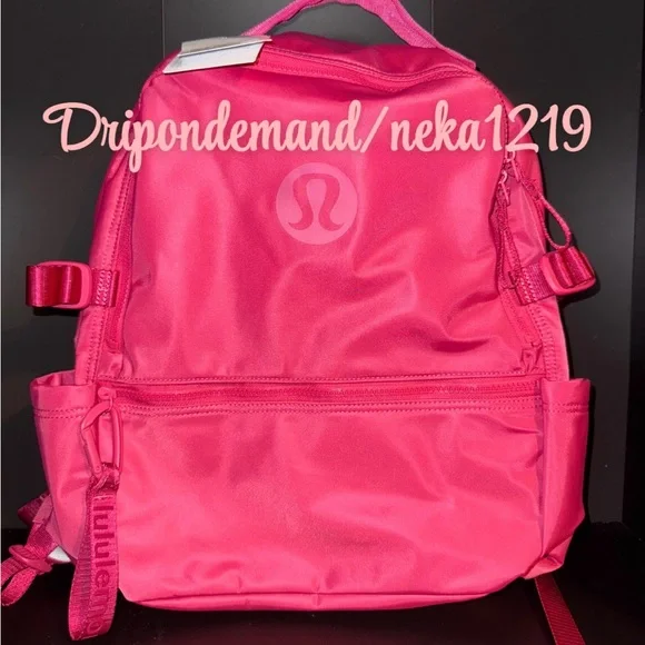 Lululemon New Crew Backpack 22L Updated- Raspberry Coulis